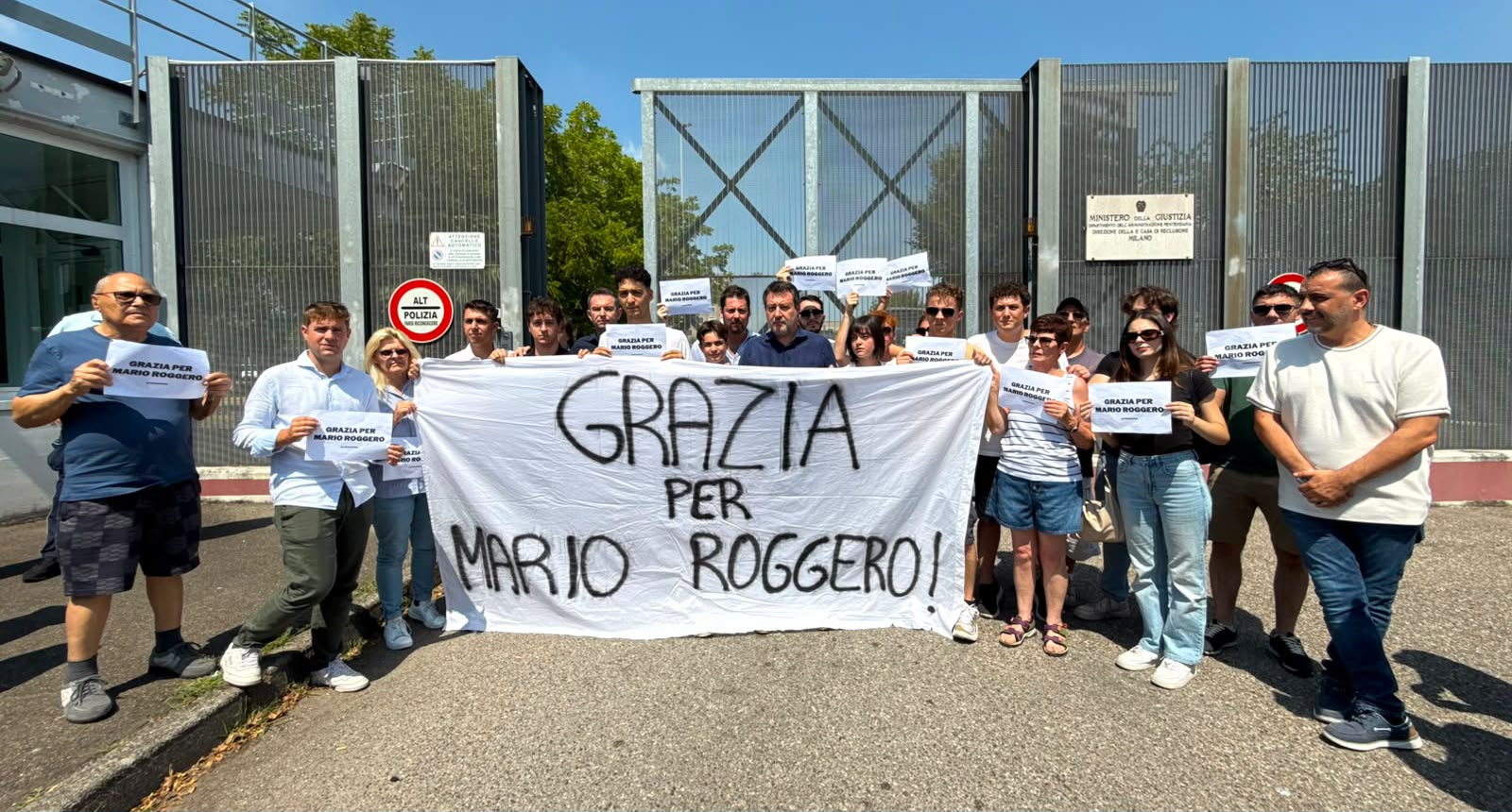 Salvini visita Roggero a Bollate, appello per la grazia presidenziale