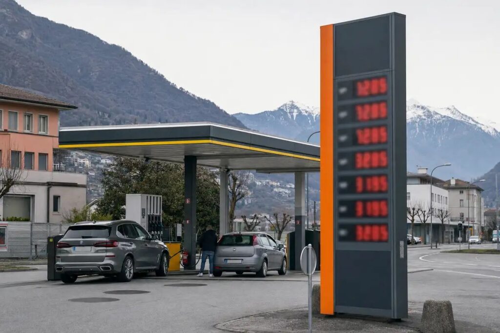 Nuova pompa low cost in Svizzera spinge a ribasso i prezzi della benzina nel Bellinzonese